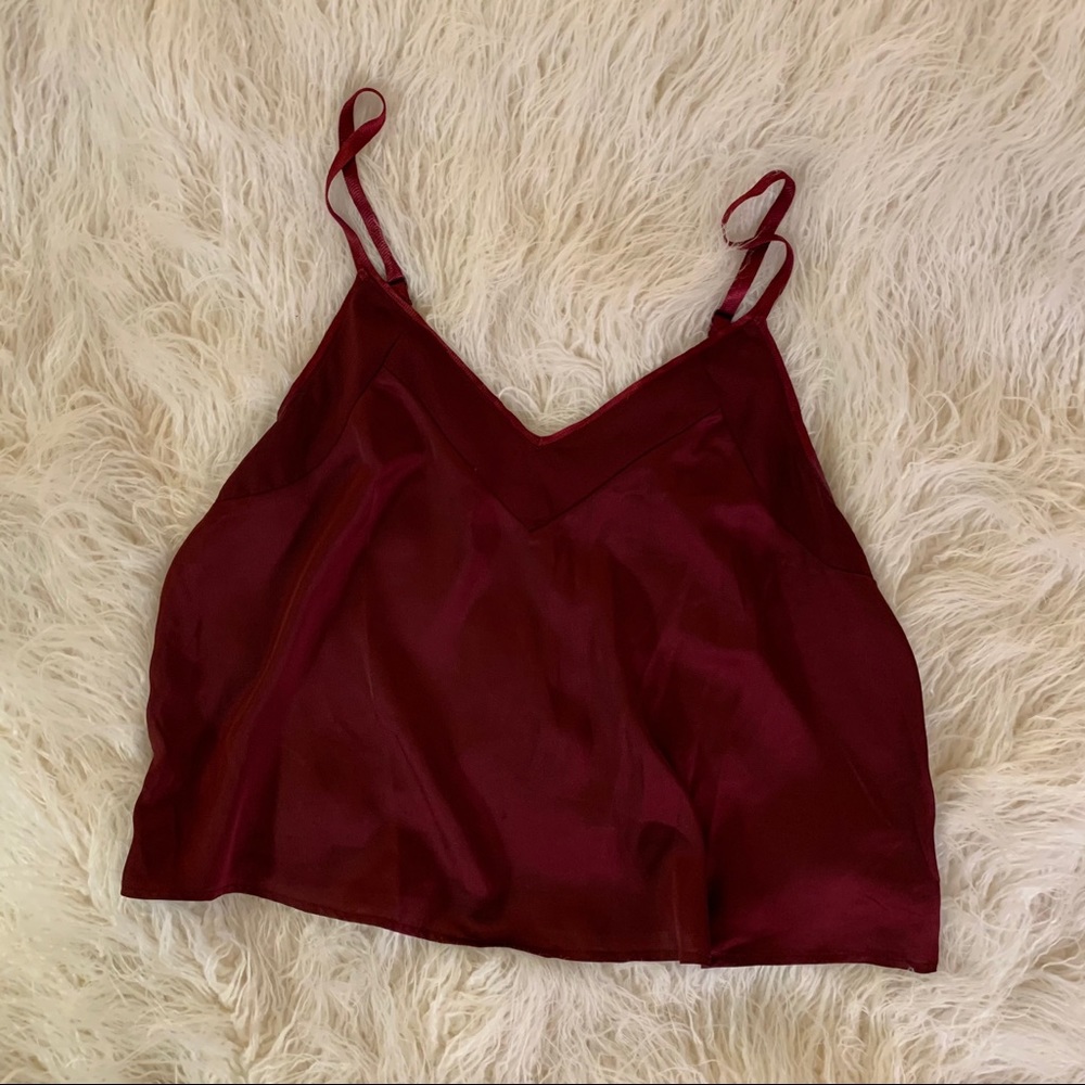 A New Day burgundy silky cami